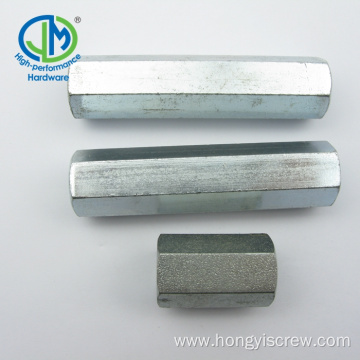 Carbon steel Long Hexagon Rod Coupling Nuts